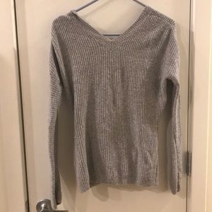 Grey open back sweater TJ Maxx